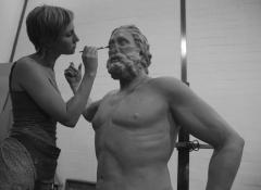 Poseidon in clay, life size replica. Sculpture and Fabrication, Cape Town